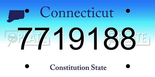 7719188 Connecticut License Plate