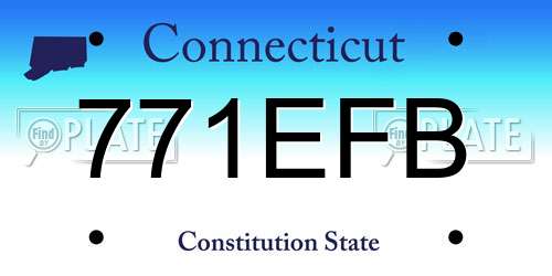 771EFB Connecticut License Plate