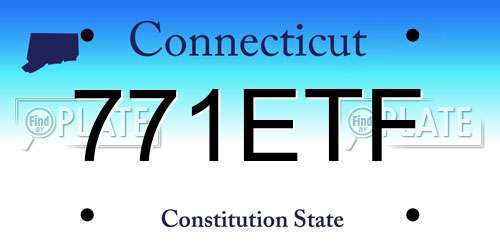 771ETF Connecticut License Plate