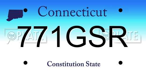 771GSR Connecticut License Plate