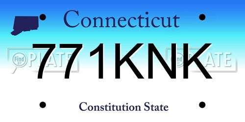 771KNK Connecticut License Plate