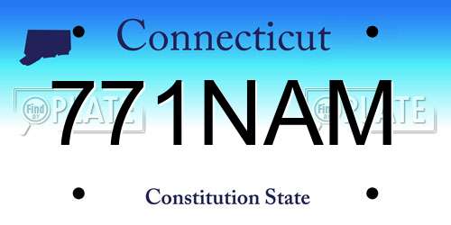 771NAM Connecticut License Plate