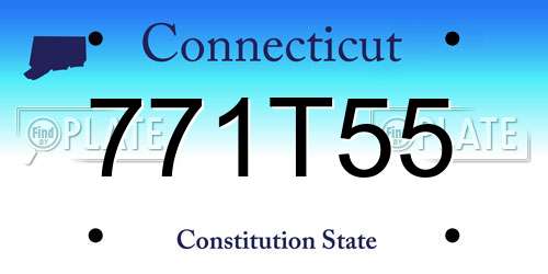 771T55 Connecticut License Plate