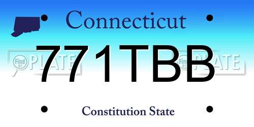 771TBB Connecticut License Plate