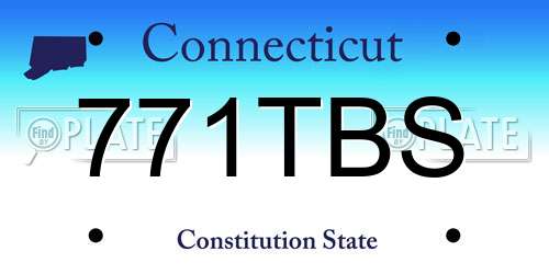 771TBS Connecticut License Plate