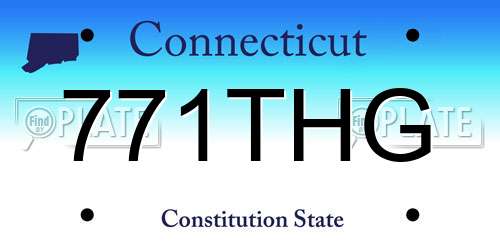 771THG Connecticut License Plate
