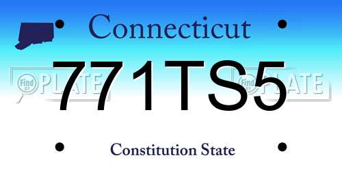 771TS5 Connecticut License Plate