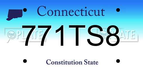 771TS8 Connecticut License Plate
