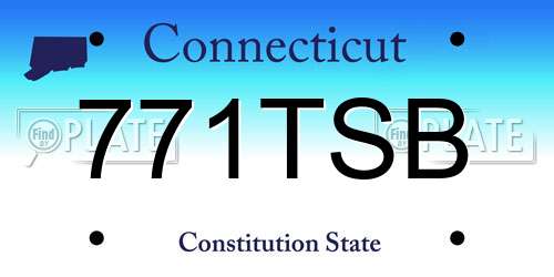 771TSB Connecticut License Plate