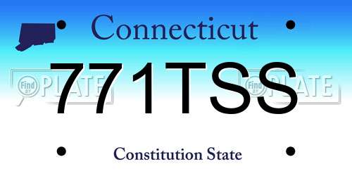 771TSS Connecticut License Plate