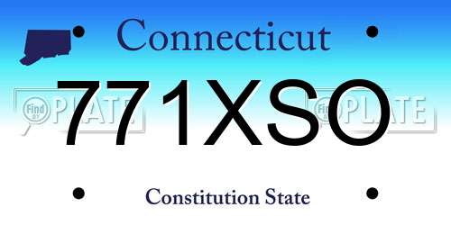 771XSO Connecticut License Plate