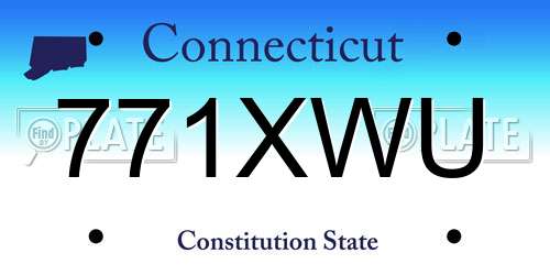 771XWU Connecticut License Plate