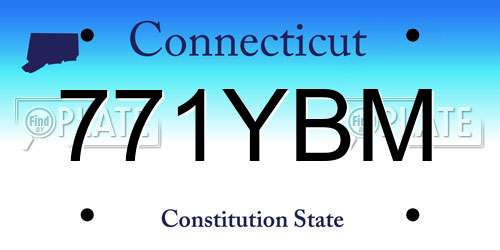 771YBM Connecticut License Plate