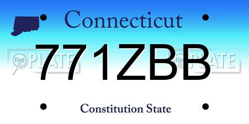 771ZBB Connecticut License Plate