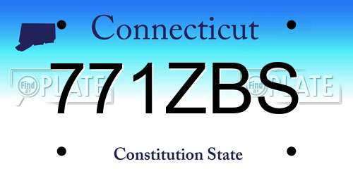 771ZBS Connecticut License Plate