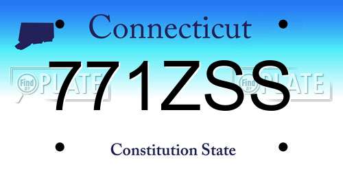 771ZSS Connecticut License Plate
