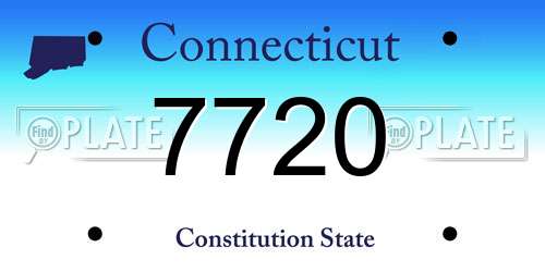 7720 Connecticut License Plate