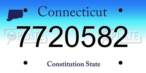 7720582 Connecticut License Plate