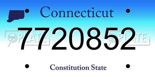 7720852 Connecticut License Plate