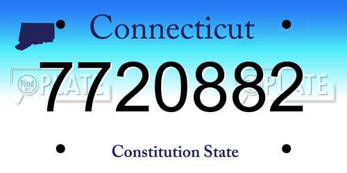 7720882 Connecticut License Plate