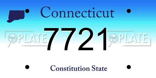7721 Connecticut License Plate