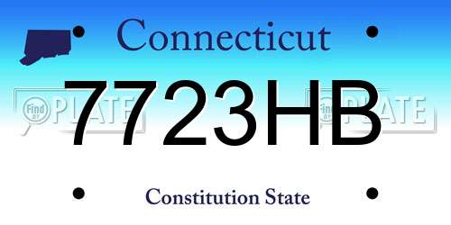 7723HB Connecticut License Plate