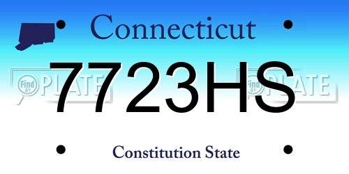7723HS Connecticut License Plate