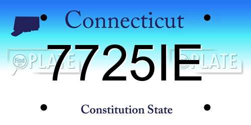 7725IE Connecticut License Plate