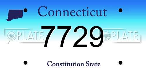 7729 Connecticut License Plate