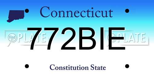 772BIE Connecticut License Plate