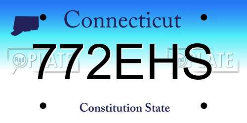 772EHS Connecticut License Plate