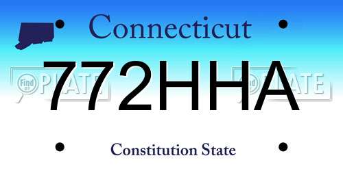772HHA Connecticut License Plate