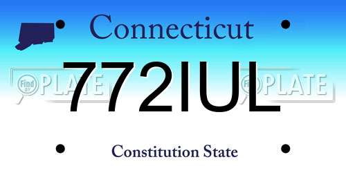 772IUL Connecticut License Plate