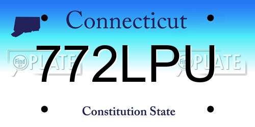 772LPU Connecticut License Plate