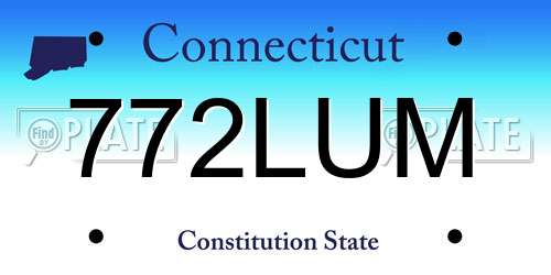 772LUM Connecticut License Plate
