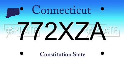 772XZA Connecticut License Plate