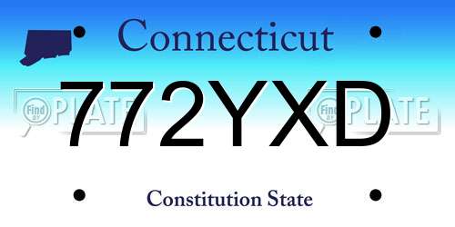 772YXD Connecticut License Plate