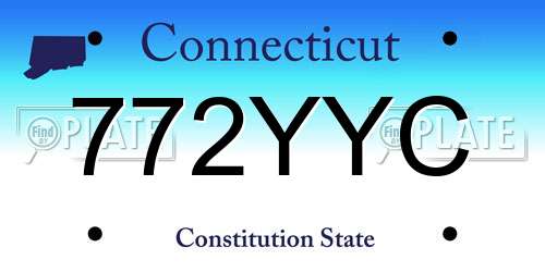 772YYC Connecticut License Plate