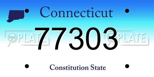 77303 Connecticut License Plate