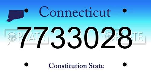 7733028 Connecticut License Plate