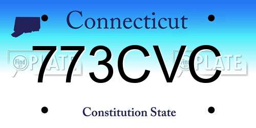 773CVC Connecticut License Plate