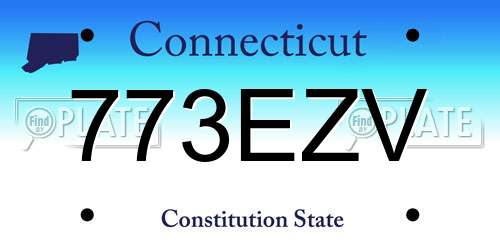 773EZV Connecticut License Plate