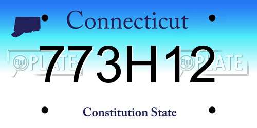 773H12 Connecticut License Plate