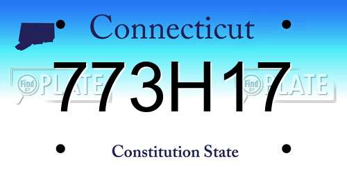 773H17 Connecticut License Plate