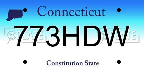 773HDW Connecticut License Plate