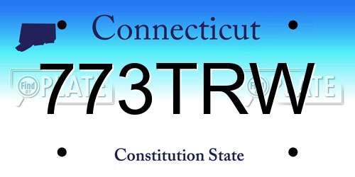773TRW Connecticut License Plate