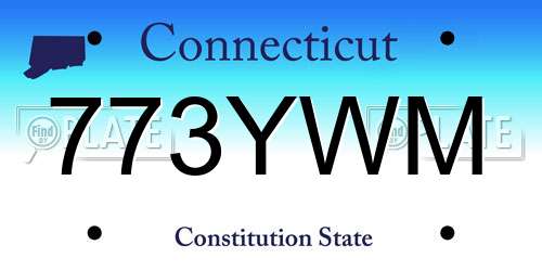773YWM Connecticut License Plate