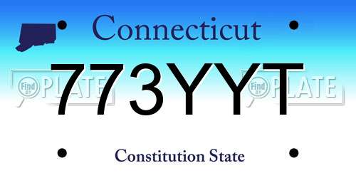 773YYT Connecticut License Plate