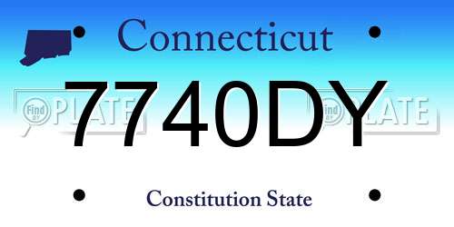 7740DY Connecticut License Plate