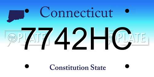 7742HC Connecticut License Plate